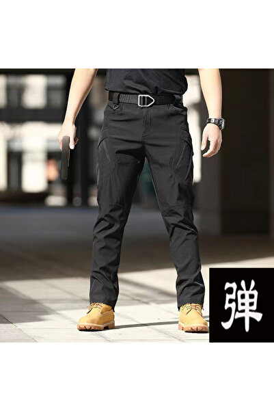 Choice 5XL(116-125kg) X9 Black Men's Spring Autumn City Cargo Elastic Pants T...