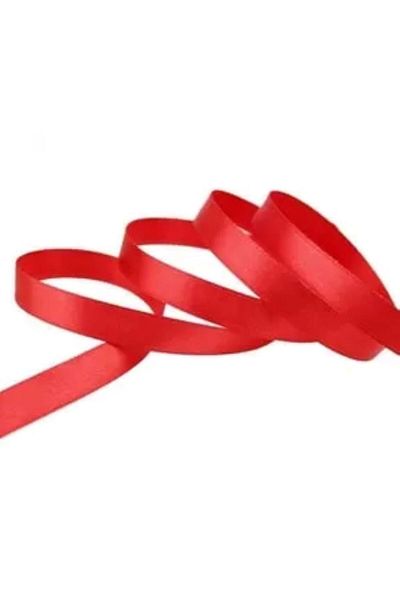 PASAMİA Red Color Satin Ribbon 1 cm 10 Meters (2 Pieces)