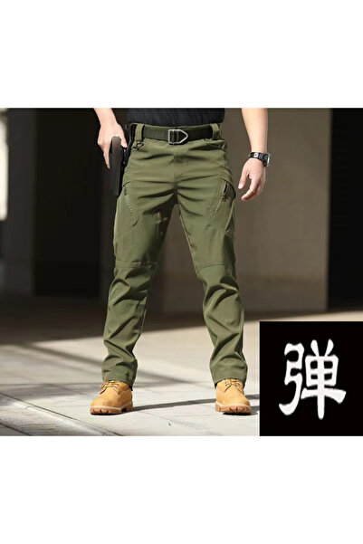 Choice 4XL (106-115kg) X9 Army Green Men's Spring Autumn City Cargo Elastic P...
