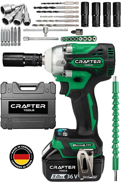 CRAFTERTOOLS Germany 450 Nm 36 Volt 5 Ah Şarjlı Torklu Somun Sıkma Bijon Sökm...