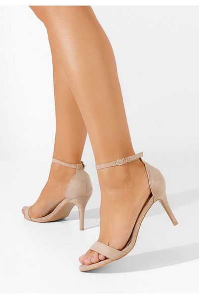 B T Shoes Sandale cu toc subtire Zalika V2 kaki