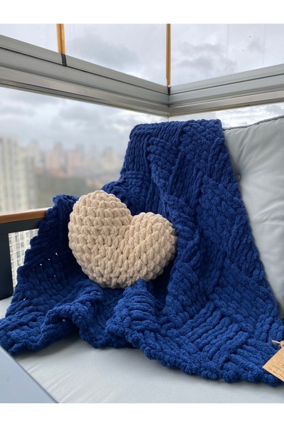 Alize Puffy El örgüsü puffy benek çocuk battaniyesi 80x80 cm | Yumuşak ve kon...