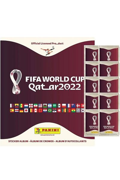 Panini Fifa World Cup Qatar 2022 Official Sticker Series (1 X Softcover Album 20 X Package)