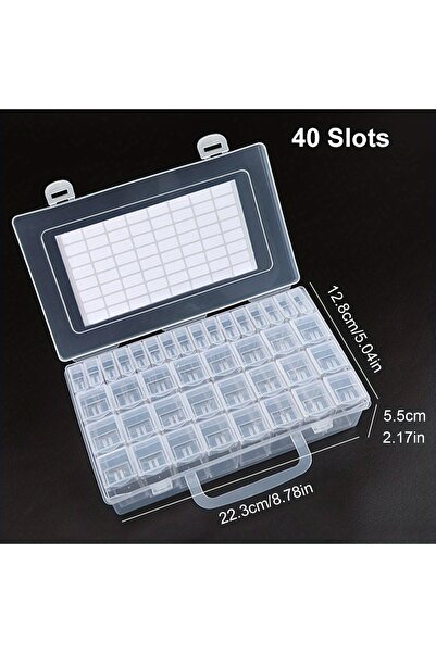 Choice 40 Slots 1pc 32/40/42/48/56/64 Slots Plastic Storage Box, DIY Diamond ...