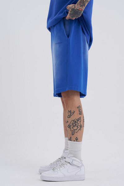 Machinist Pantaloni scurți albaștri oversize pentru bărbați