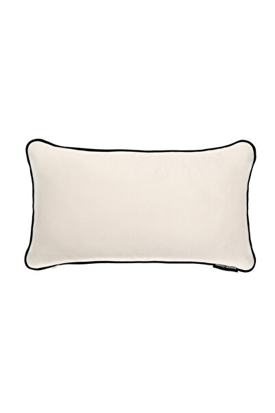 Ju Yaratıcı Tasarım غطاء وسادة مع حواف سوداء اللون إكرو 50x30