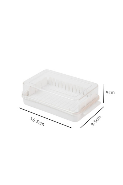 Choice حاوية تخزين تقطيع الزبدة والجبن الجديدة باللون الأبيض، صندوق لحفظ الجبن الطازج مع غطاء، مجمد