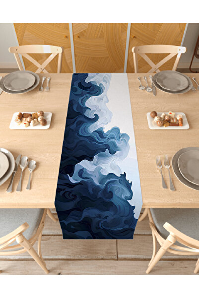 GREENDECOR Husă de masă digitală cu design personalizat cu model de flori boe...