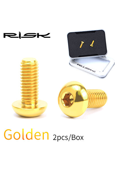 Choice Golden RISK قطعتين/صندوق دراجة هوائية جبلية من سبائك التيتانيوم M5x12 ...