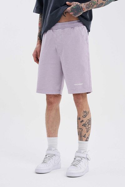 Machinist Ανδρικό πολυτελές Basic Washed Relaxed Lilac Spotted σορτς