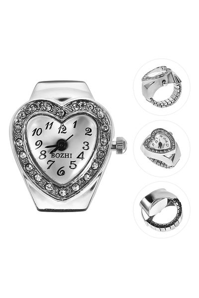QUARTZ Romantic Heart Shaped Ring Watch – Stylish and Meaningful Accessory |   Loving Gift, Jewelry, Ring Watch