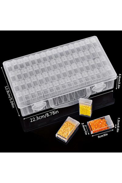 Choice 64 Slots 1pc 32/40/42/48/56/64 Slots Plastic Storage Box, DIY Diamond Painting Beads Charms Jewelry