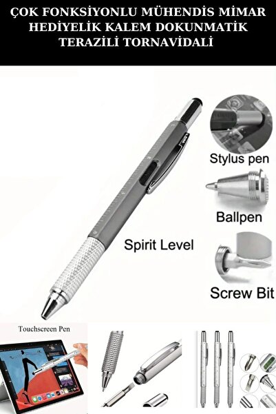 madamlina Çok Fonksiyonlu Su Terazili Cetvelli Tornavidalı Dokunmatik Mühendi...