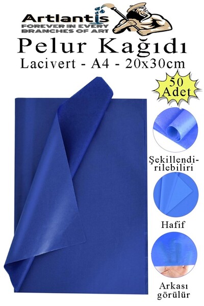 Artlantis Pelur Kağıdı Renkli 50 li 1 Paket A4 Pelur Kagıt Moda Tasarım Tekst...