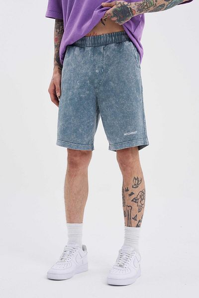 Machinist Pantaloni scurți de lux pentru bărbați, de bază, spălați, relaxați, cu pete fantomă