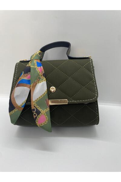 ALFA AKSESUAR 03 kapitone desen fularlı el ve omuz çantası