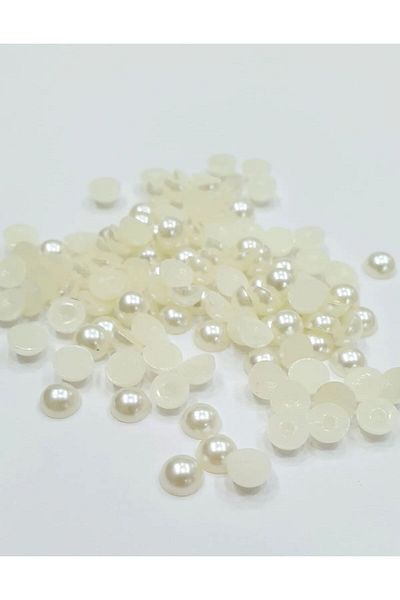 PASAMİA 4 mm Cream Color Half Pearl 25 g (1150-1200 Pieces)