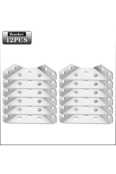 Choice 12pcs 1-100pcs Corner Brackets Stainless Steel Furniture Angle Shelf Connector Cabinet Support Fixin