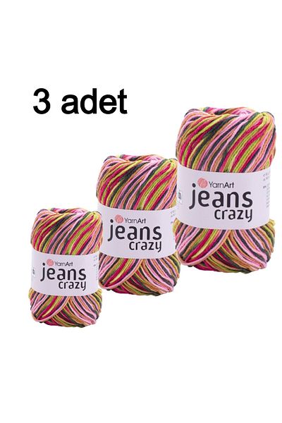 Yarnart Yarn Art Jeans Crazy Νήμα Πλεξίματος 7206 Νήμα Punch 3 Συσκευασία