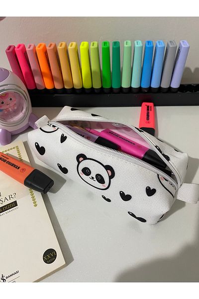 DERKADESİGN Pencil Holder - Wide Pencil Case - Makeup Bag Multi-Purpose Organizer