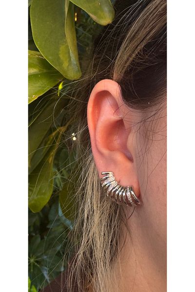 MODA Multiple Look Steel Xuping Rib Earrings