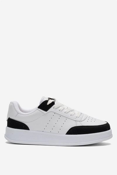 Liger Unisex Flat Light Sole Casual Sneaker Shoes White - Black