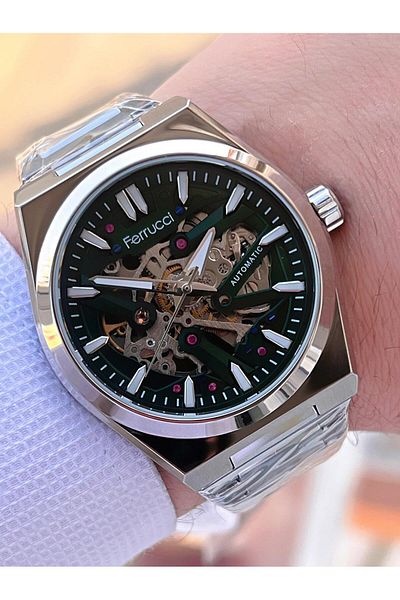 Ferrucci Automatic Men's Wrist Watch 3 Atm Water Resistant with Steel Band Bfc.03532.02