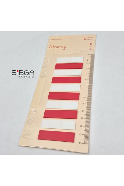sibga tasarım Transparent Colored Post-It Note Paper - 200 Sheets Bookmark Sticker