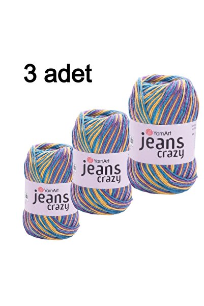 Yarnart Yarn Art Jeans Crazy Knitting Yarn 7210 Punch 3 Paket pređe