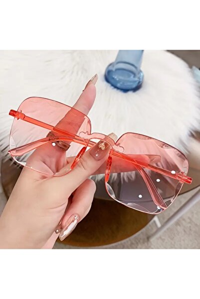 Onomo Life Çerçevesiz Moda Kadın Güneş Gözlüğü Pembe