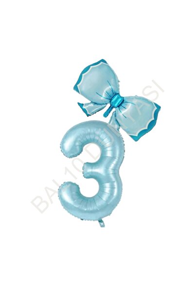 BAL10 DÜNYASI مجموعة البالونات الزرقاء - قوس ورقائق معدنية مكونة من 3 نجوم