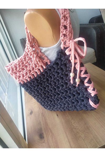 MAM Asymmetrical Summer Mesh Bag Shoulder - Arm Handmade