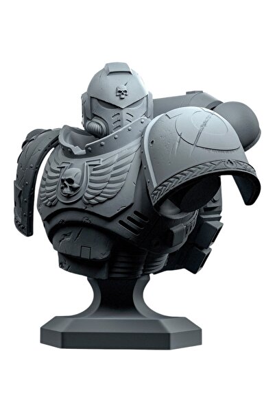 Miyazaki Premium Captain Titus Büstü | Warhammer 40,000 Space Marine Koleksiyonu