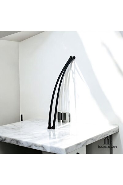İSAOĞLU YAPI Siyah Klozet Flexi 50 Cm 2 Adet Çelik Örgülü Hortum