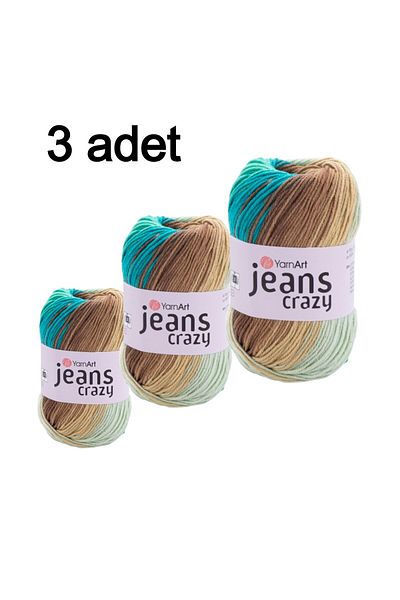 Yarnart Yarn Art Jeans Crazy Υφαντική Κλωστή 8216 3 Πακέτο
