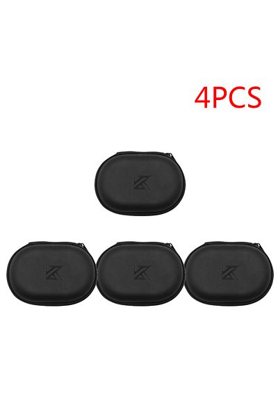 APWIKOGER 4PCS 1-20PCS KZ Earphones Oval Storage Bag Wired Headphones PU Zipper Storage Box Portable Hold Case