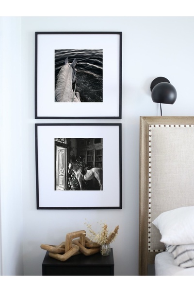 Hediye köşem Ahşap siyah çerçeve PVC şeffaf ön koruyuculu at temalı duvar tab...