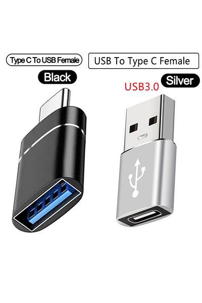 congdi 2pcs set B 1/2PC Type C To USB 3.0 OTG Adapter USB C Male To USB Female Converter For Laptop Macbook
