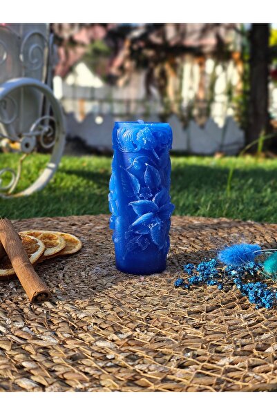 Store Zambak Işıltısı Temalı Dekoratif Hediyelik Kokulu Mum