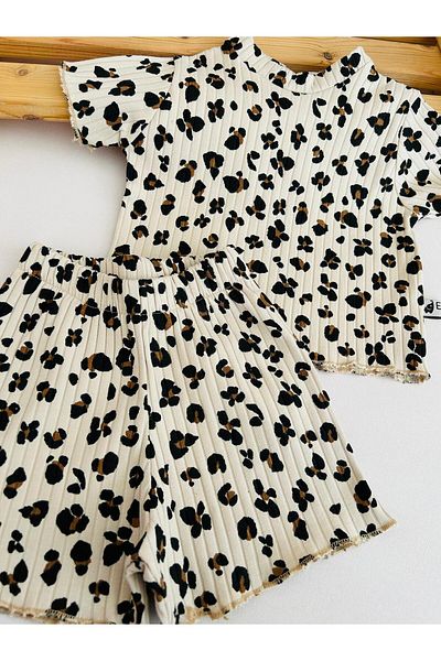 eymwes Baby Girl and Child Summer Patterned Camisole Shorts Tshirt Bottom Top Set