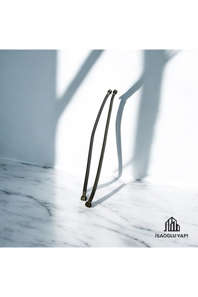 İSAOĞLU YAPI Antik Gold Klozet Flexi 50 Cm 2 Adet Örgülü Çelik Hortum Eskitme...
