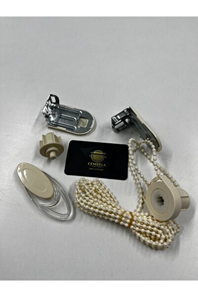 Home Tam Takim Stor - Zebra Perde Mekanizmasi + Plastik Zincir Metal Yan Kapa...