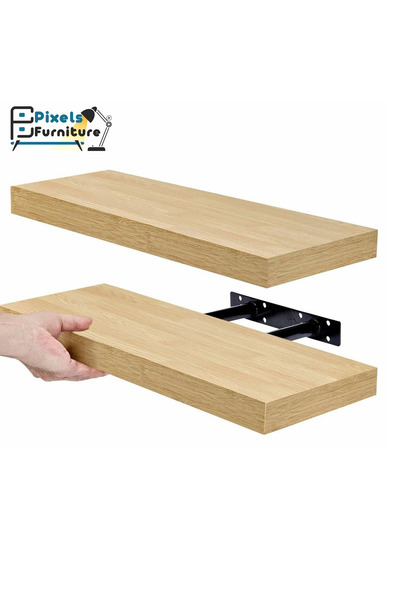 PixelsFurniture Set of 2 Pixel Furniture Floating Wall Shelves, Shelves with ...
