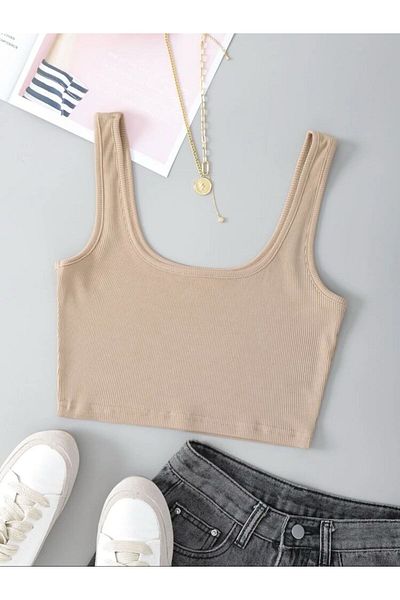bemmoda Γυναικεία μπλούζα με τετράγωνο γιακά από 100% βαμβάκι