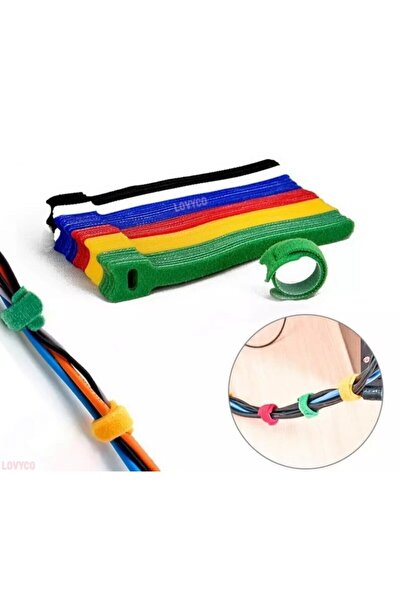 LOVYCO 10 Adet Kablo Bağı Cırt Cırt Kablo Tutucu