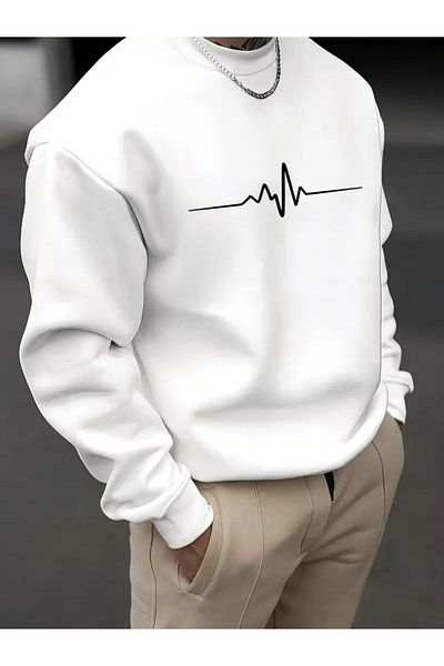 leyla sanat sanata yeni bir bakış açısı Leyla Art a New Perspective on Art Men's Long Sleeve Printed Two Thread Sweat