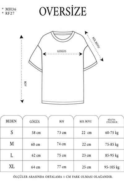 MODA Unisex Crew Neck Printed Double Oversize T-Shirt - White