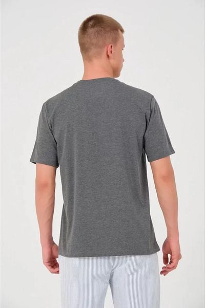 JANES Μπλουζάκι Unisex Plain Crew Neck Oversize - Καπνιστό