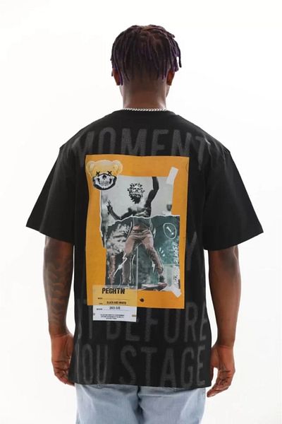 COTTONLAB Μπλουζάκι Unisex Printed Oversize - Μαύρο