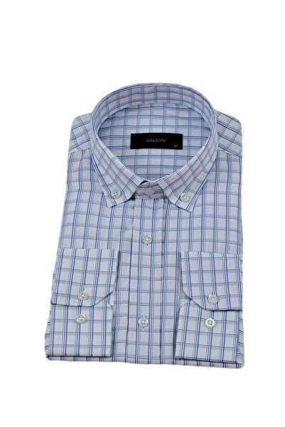 ADVANTE Чоловіча класична сорочка з довгими рукавами та однією кишенею BGL-ST04340